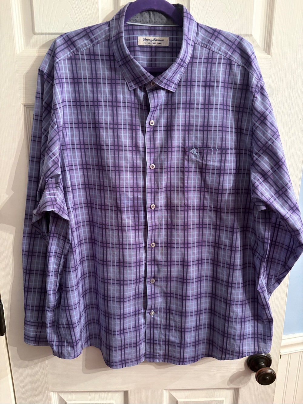Tommy Bahama Lavender Plaid Long-Sleeve Button-Downl